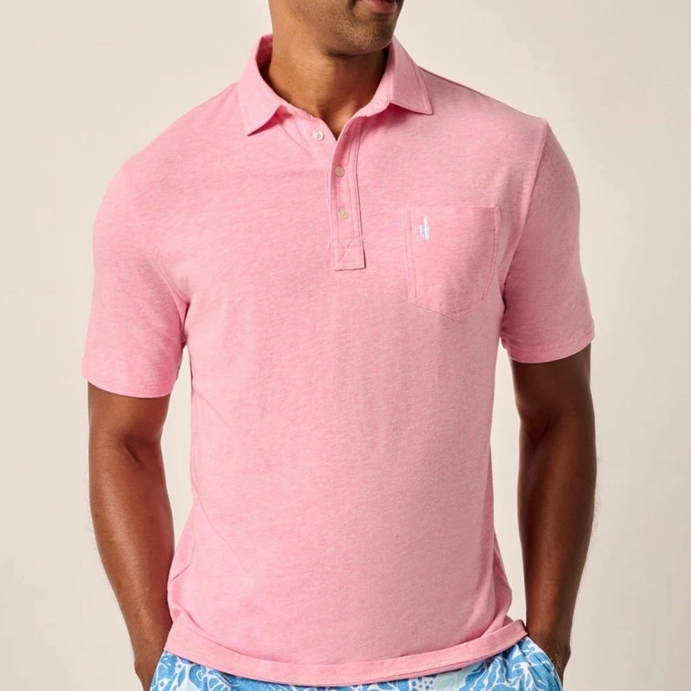 Johnnie-o in package 2.0 heathered petal polo large